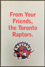 Load image into Gallery viewer, 1996 Toronto Raptors Basketball NBA Christmas Xmas Holiday Card Santa Suit Vtg
