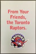 1996 Toronto Raptors Basketball NBA Christmas Xmas Holiday Card Santa Suit Vtg