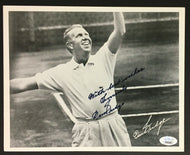 Don Budge Autographed Photo Champion Tennis Player Signed JSA COA