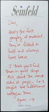 Load image into Gallery viewer, Seinfeld Sitcom Monologue Hand Written Jerry Seinfeld Original Script JSA LOA

