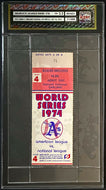 1971 World Series Game 4 Ticket Oakland Coliseum A's v Los Angeles Dodgers iCert