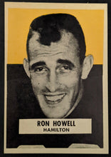 Load image into Gallery viewer, 1959 General Mills Wheaties CFL Football Ron Howell Hamilton Tiger Cats CFL Card
