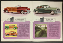 Load image into Gallery viewer, 1946 Chrysler Automobile Classic Car 8 Page Brochure Vintage Old Advertising
