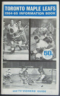 1964/1965 Toronto Maple Leafs Information Book TV Viewers' Guide NHL Hockey VTG