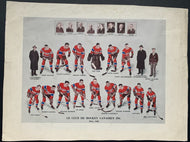 1934-1935 Montreal Canadiens Blank Back Team Issued Photo NHL Hockey Canada VTG