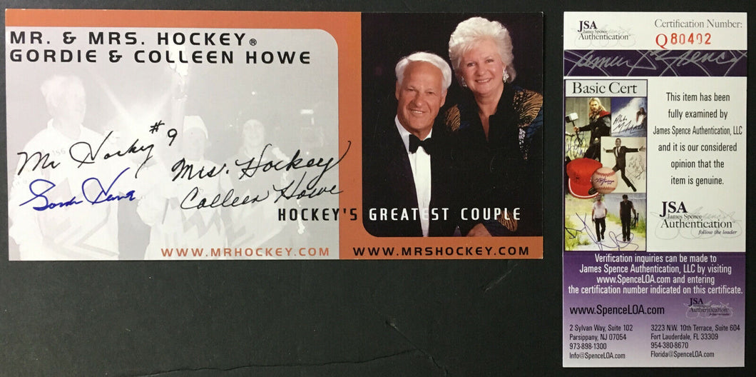 Gordie Howe Autographed Mr Hockey Promo NHL Vtg Hockey Red Wings JSA