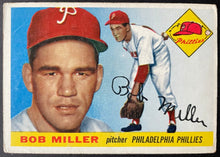 Load image into Gallery viewer, 1955 Topps Baseball #157 Bob Miller Philadelphia Phillies Vintage MLB Card
