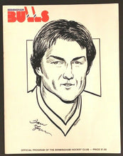 Load image into Gallery viewer, 1978 WHA Hockey Program Quebec Nordiques vs Birmingham Bulls Rick Vaive Rookie
