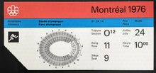 Load image into Gallery viewer, 1976 Montreal Summer Olympics Ticket + Athletics Program + Insert VTG Canada
