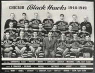 1948-49 Chicago Blackhawks Team Issued Nestor Johnson Promo Photo Vintage