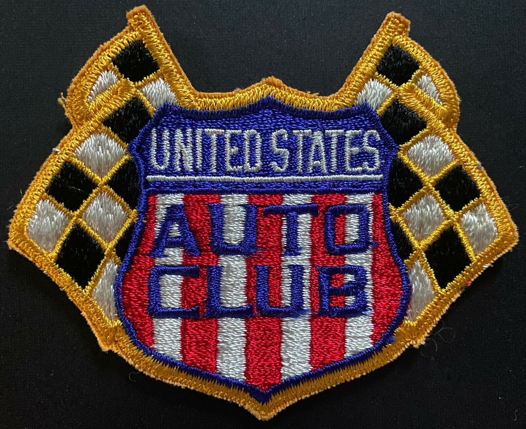 United States Auto Club USAC Official Patch Vintage Old Advertising Crest