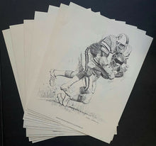 Load image into Gallery viewer, 1981 Washington Redskins Shell Oil NFL Football Prints x7 Different Vintage
