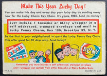 Load image into Gallery viewer, 1957 Topps Baseball Lucky Penny Insert Card Vintage MLB
