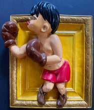 Load image into Gallery viewer, Vintage Porcelain Boxers Wall Mounts Hangers x2 Rare Boxing Display Art Unique
