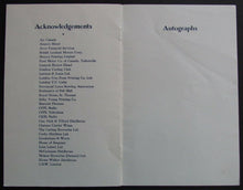Load image into Gallery viewer, 1974 London Sportmen's Dinner Program Signed CFL Rookie Johnny Rodger Vintage
