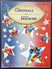 Load image into Gallery viewer, 1953 Washington Redskins vs. Chicago Cardinals NFL Football Program Trippi
