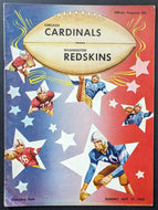 1953 Washington Redskins vs. Chicago Cardinals NFL Football Program Trippi