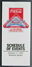 Load image into Gallery viewer, 1993 Montreal Canadiens 44th NHL All Star Game Weekend Schedule Guide Hockey

