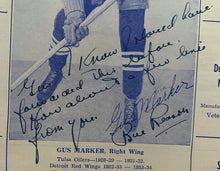 Load image into Gallery viewer, 1946 Kingston Saints Gus Marker Hockey Program Bill Reason Signed + Inscribed
