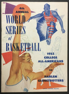 1953 World Series Of Basketball Program College All Americans vs Harlem