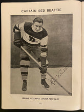 Load image into Gallery viewer, 1936 NHL Vintage Hockey Program Boston Bruins v Montreal Canadiens at the Garden
