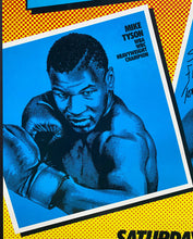 Load image into Gallery viewer, 1987 Vintage Rare Tony Tucker Autographed Poster Championship Fight Mike Tyson
