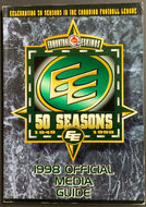 1998 Edmonton Eskimos CFL 50th Anniversary Media Guide Many Autographs Inside