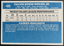 Load image into Gallery viewer, 1982 Donruss #405 Cal Ripken Rookie Card RC Baseball Baltimore Orioles MLB
