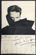 1985 John Waite Autographed Oversized Calendar Page Signed British Rock JSA
