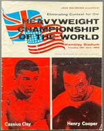 1963 Cassius Clay Heavyweight Championship Fight Program Wembley Stadium Boxing