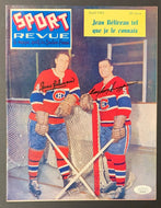 Jean Beliveau + Bernie Geoffrion Autographed 1961 Sport Revue Canadiens JSA COA