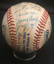 Load image into Gallery viewer, 1980 MLB All Star Game Team Signed Baseball HOFERS x26 Hank Aaron Mathews JSA
