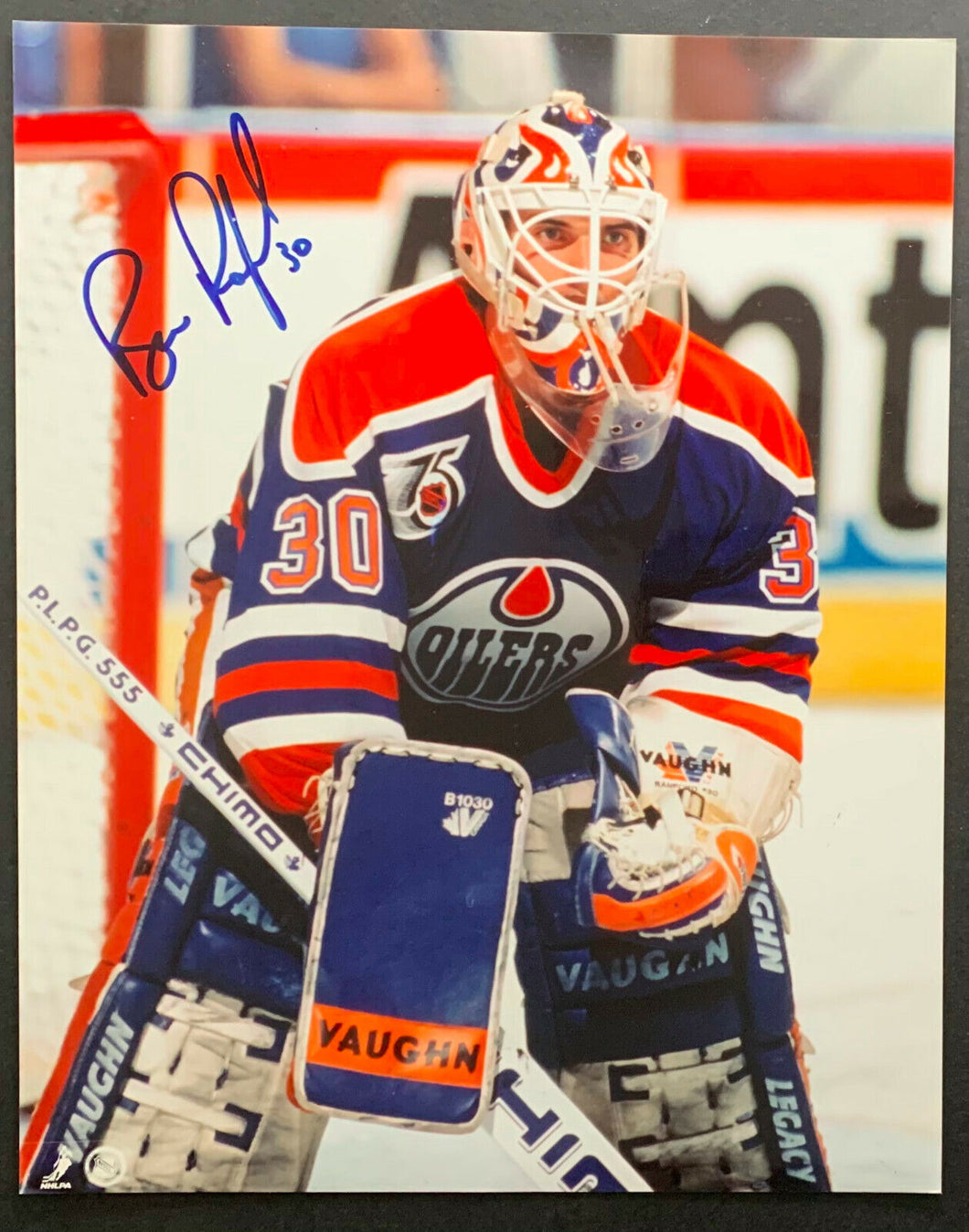 Bill Ranford Autographed Signed NHL Hockey Team Issued Photo Edmonton Oilers