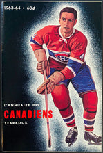 Load image into Gallery viewer, 1963-64 Montreal Canadiens Vintage NHL Media Guide Yearbook Beliveau Cover
