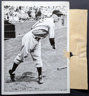 1937 Monte Pearson Type 1 Black & White Photo New York Yankees MLB Baseball VTG