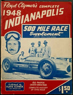 1948 Indianapolis 500 Mile Race Program Supplement Floyd Clymer