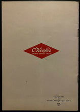 Load image into Gallery viewer, 1951 Vintage O&#39;Keefe&#39;s Brewing Company Hockey Guide Booklet Original Envelope
