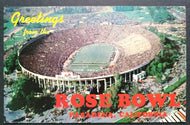 1960 The Rose Bowl Pasadena California East West Football  Postcard Vintage
