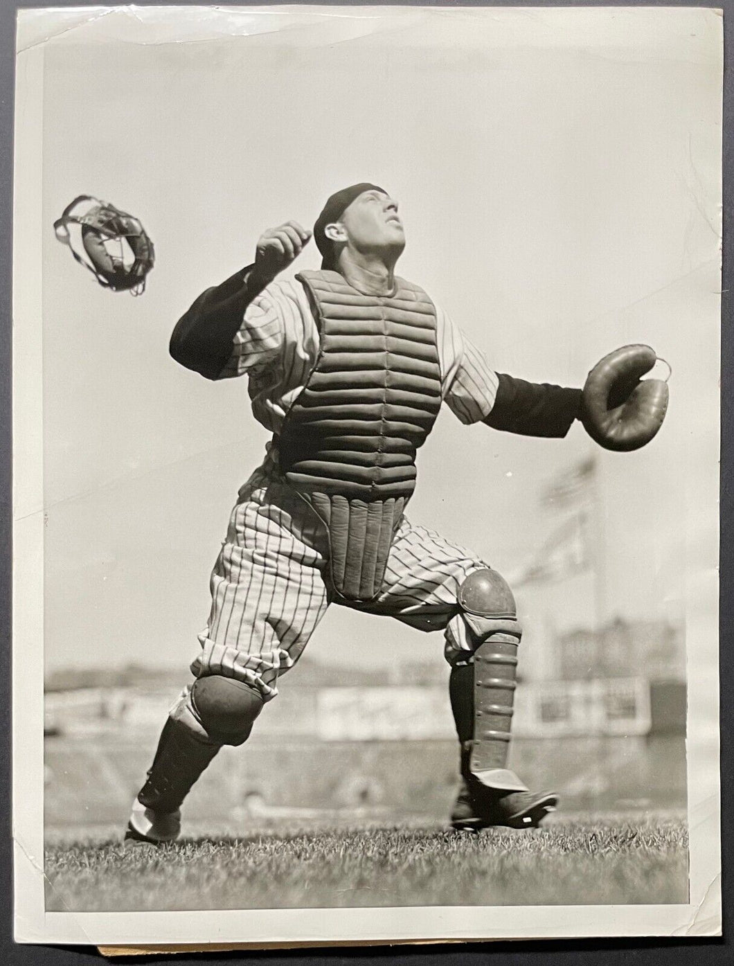 1941 Buddy Rosar Type 1 Vintage Photo New York Yankees World Series Baseball