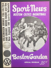 Load image into Gallery viewer, 1964 Boston Garden NBA Program Los Angeles Lakers vs Celtics Russell Havlicek
