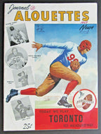 1948 Montreal Stadium CFL Program Montreal Alouettes vs Toronto Argonauts