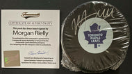 Morgan Rielly Autographed Toronto Maple Leafs NHL Hockey Puck + COA