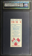 1972 Summit Series Canada vs USSR Hockey Ticket Stub Game 3 Winnipeg Arena iCert