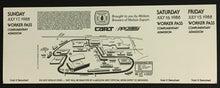 Load image into Gallery viewer, 1988 Molson Indy Ticket Exhibition Place Toronto Vintage Racing Worker Pass
