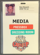 2000 CFL Grey Cup Calgary Media Pressbox Dressing Room Press Credentials Pass