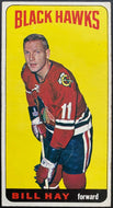 1964-65 Vintage Chicago Blackhawks Bill Hay Topps Tallboy NHL Hockey Card