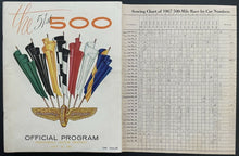 Load image into Gallery viewer, 1967 Indy 500 Racing Program + Race Issued Starting Position Lineup Sheet
