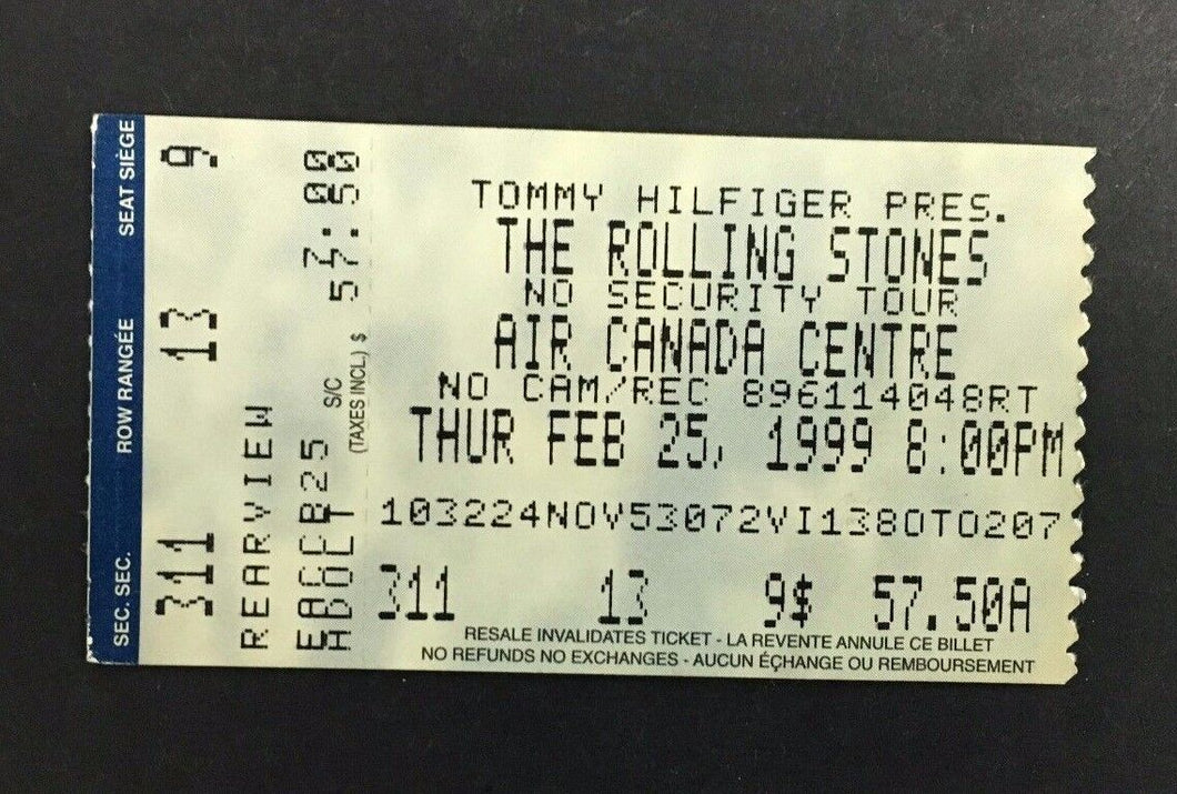 1999 The Rolling Stones No Security Tour Air Canada Centre Toronto Concert