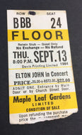 1984 Elton John Concert Ticket Stub Toronto Maple Leaf Gardens FLOORS Your Song