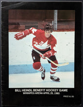Load image into Gallery viewer, 1980 Wayne Gretzky + Bobby Orr Same Lineup Hockey Game Program Winnipeg Arena
